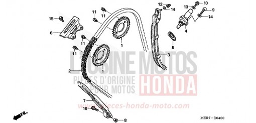 CAM CHAIN/TENSIONER (CBF600S6/SA6/N6/NA6) CBF600NA6 de 2006